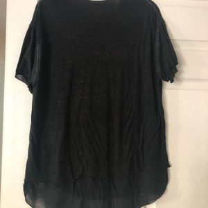 Free People oversized faded black tee S
